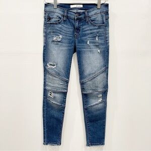 KanCan Motto Raw Hem Jeans Distressed Size 25 Ankle Skinny